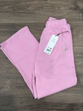 Alo Candy Heart Pink Straight Leg Sweatpants Size Small